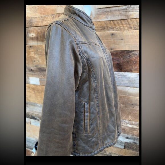 Outback Trading Company Canvas/Quilted Jacket with Floral Back Embroidery - Picture 12 of 15